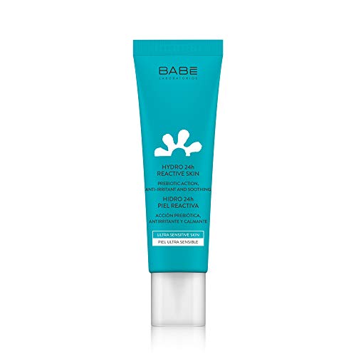 Laboratorios Babé - Crema Facial Hidratante 24 Horas Piel Reactiva 50 ml, Piel Sensible, Calmante, Alivio Inmediato, Antirojeces, Tono Uniforme