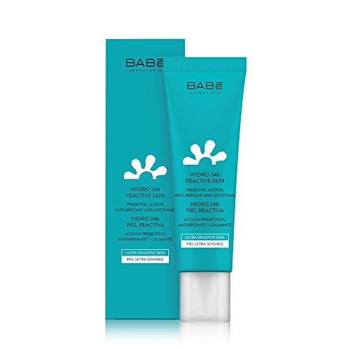 Laboratorios Babé - Crema Facial Hidratante 24 Horas Piel Reactiva 50 ml, Piel Sensible, Calmante, Alivio Inmediato, Antirojeces, Tono Uniforme
