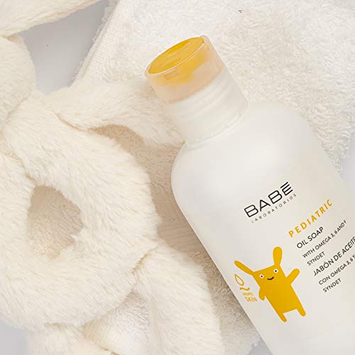 Laboratorios Babé - Jabón de Aceite Pediátrico 200 ml, Gel Corporal, Piel Atópica, Dermatitis, Reparación de la Piel, Piel Muy Seca, Reestructurante, Hidrantante, Nutritivo