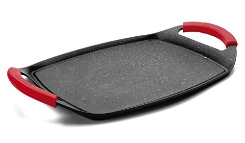 Lacor 25547 - Plancha Grill Eco Piedra, Negro, 47.5 x 29 x 5.5 cm