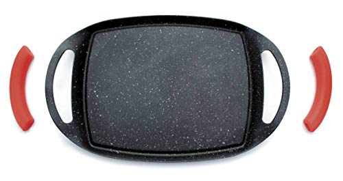 Lacor 25547 - Plancha Grill Eco Piedra, Negro, 47.5 x 29 x 5.5 cm