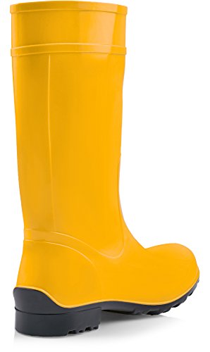 Ladeheid Botas de Agua Antideslizantes en PVC Mujer LA-967 (Amarillo/Negro, 36 EU)