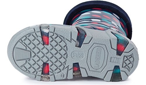 Ladeheid Botas de Agua Zapatos de Seguridad Calzado Unisex Niños Niñas Swk 24 (Azul Oscuro Dots, 25/26 EU)