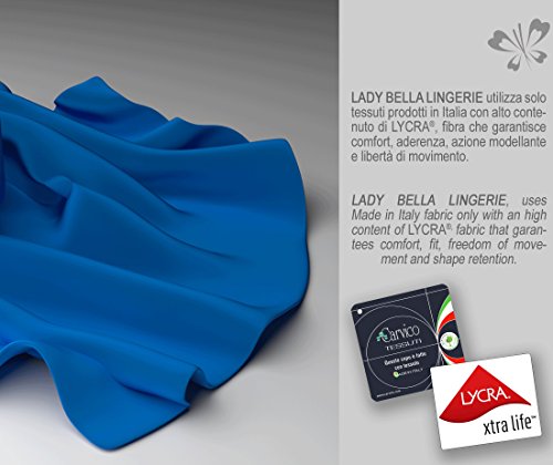 Lady Bella Lingerie Classic Lady PA0188 Body Reductor de Encaje sin aro, Tirantes Anchos Copa C by Negro Medium
