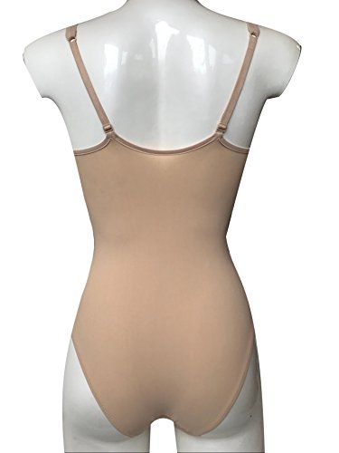 Lady Bella PA0785 Body Reductor para Mujer en Copas C - Faja Moldeadora sin Aros y sin Costuras - Body Interior de Microfibra Transpirable con Tirantes Anchos, Vientre Plano (Beige, 105C)