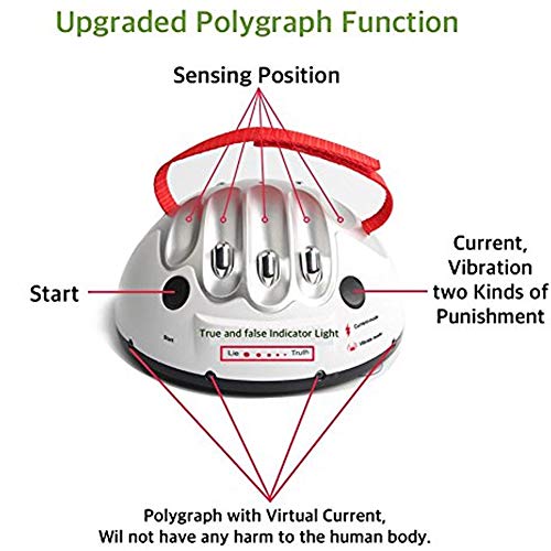 Lady of Luck Polígrafo, Ajustable de la Descarga Eléctrica Detector de Mentiras Juegos Divertidos y Divertidos para Fiestas de Adultos