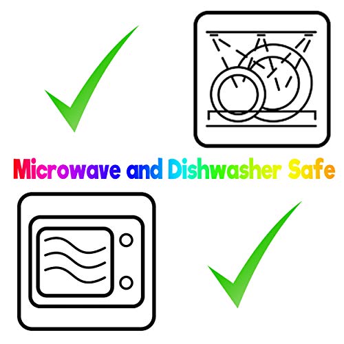 Laeto Rainbow Juego de cuencos de cerámica a rayas perfecto para desayuno, sopa o postre pintado con un bonito diseño de arco iris para decorar tu cocina y tu estado de ánimo.