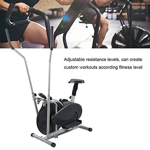 lahomie Bicicleta de Ejercicios Elíptica, Máquina Elíptica de Interior Bicicleta Elíptica Bicicleta Estática Equipo Cardiovascular Multifunción con Pantalla LCD Máquina Elíptica de Fitness