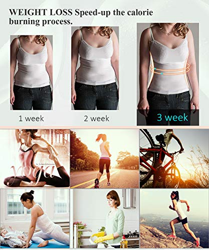 LaLaAreal Faja Reductora Adelgazante Abdominal Mujer Camiseta Sauna Chaleco Neopreno Comprecion para Fitness Postparto