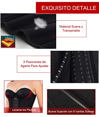 LaLaAreal Fajas Reductoras Corset Cincher Bustiers Corsé Adelgazantes de Cinturón Formación para Body Shaper Mujer