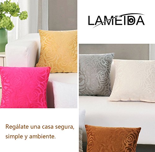 LAMEIDA Fundas de Cojines Moderno Decoración de para Casa Dormitorio Hotel Coche Cafetería Biblioteca Club de Felpa-43 * 43CM Plata Gris