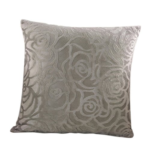 LAMEIDA Fundas de Cojines Moderno Decoración de para Casa Dormitorio Hotel Coche Cafetería Biblioteca Club de Felpa-43 * 43CM Plata Gris