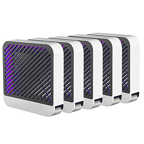 Lámpara Antimosquitos de la descarga eléctrica, trampa del insecto repelente del mosquito del hogar interior silencioso enchufable bebé mujer embarazada dormitorio matanza física moscas,5pieces