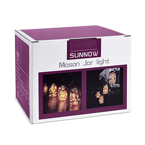 Lámpara de Decoración Solar - 4 Piezes Lámpara Solar Mason Jar Set Lámpara Ahorro de Energía e Impermeable para Jardín Interiores/Exteriores Festival y Decoración de Fiesta Bodas