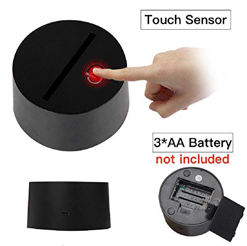 Lámpara de escritorio de la ilusión del holograma 3D de la zanahoria de la luz de la noche del color de 3D LED para el regalo de los niños