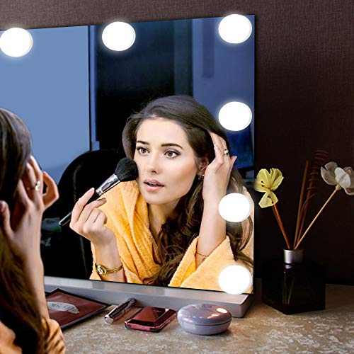 Lámpara de espejo LED, 10 LED, estilo Hollywood, regulable, lámpara de espejo, lámpara de maquillaje, iluminación para espejo de maquillaje, tocador