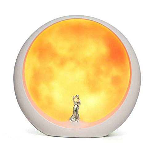 Lámpara de Humor de Luna Regalo único de Aniversario de Bodas de San Valentín Decoración de Arte, Boda Blanca Bajo Luna Llena (No recargable)