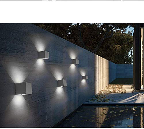 Lámpara de pared LED de 12W AFSEMOS Apliques, 6000K Blanco,Ángulo de haz Ajustable para Pasillo Interior Decoración,Sala de estar, iluminacion led interior,Dormitorio (Blanco),2 Piezas