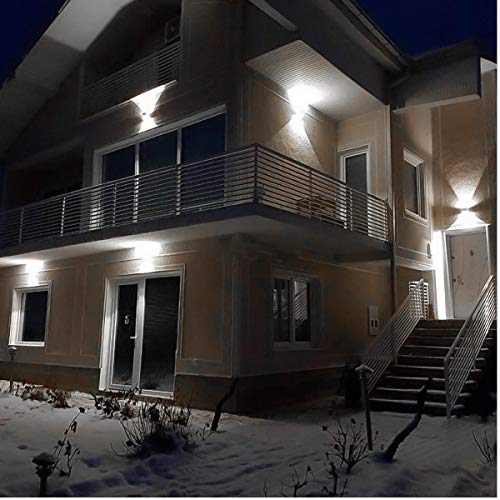 Lámpara de pared LED de 12W AFSEMOS Apliques, 6000K Blanco,Ángulo de haz Ajustable para Pasillo Interior Decoración,Sala de estar, iluminacion led interior,Dormitorio (Blanco),2 Piezas