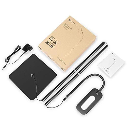 Lámpara de pie,luz de piso LED,lámpara de pie TECKIN de lectura Regulable para el dormitorio de la sala de estar,vida útil larga Luz de piso de control táctil,3temperaturas de color,brillo de 4niveles