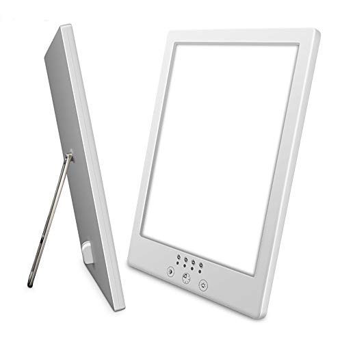 Lámpara de terapia de luz, Lámpara de Terapia de Luz 12000 Lux SAD Tratamiento para el Trastorno Afectivo Estacional, control táctil, Ultravioleta libre de UV,para SAD/depresión, trastorno del sueño