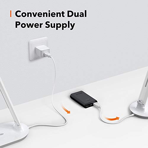 Lámpara Escritorio LED TaoTronics Flexo de Escritorio (5 Niveles de Brillo, 3 Modos, Función de Memoria, Control Táctil) Lámpara de Mesa,Lámpara de Oficina para Leer,Estudiar,Relajamiento,Blanco