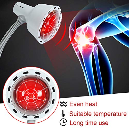 Lámpara Flexible de Rayos Calefacción de Infrarrojos para Termoterapia con Ruedas Omnidireccionales Temperatura Ajustable 275W