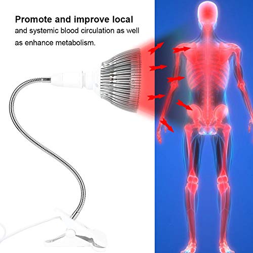 Lámpara Infrarroja Fisioterapia Termoterapia Luz Calor Masaje Aliviar dolores de musculares,cervicales,mejora la circulación,Portátil Lámpara para Tratamiento Ideal para Casa,Salón de Belleza