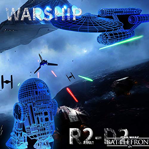 Lampara Star Wars 3D, 5 Pack 3D Lampara Noche 4 Modos de Flash y 16 Colores Lámpara de Ilusión Regalo Perfecto para Niños y Fanáticos de Star Wars