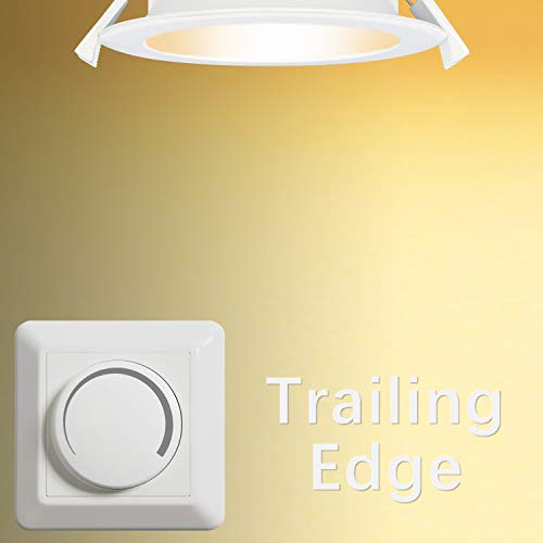 Lamparas de Techo Empotradas Focos de Plafon LED 10W Compatible con Interruptor Regulable Luz Calida y Fria Ajustable 220V-240V Diámetro de Agujero 90-105MM Lot de 6 de Enuotek