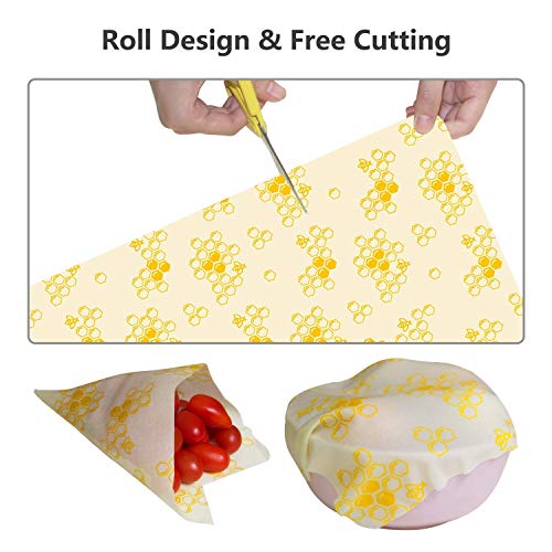 LAMTWEK Wraps | Envoltorios de Cera de Abeja |1 Mètre, 13 x 39 Pouces | Classical | Reutilizable | Eco Friendly | Zero Waste | Almacenador de Alimentos para Quesos,Frutas,Vegetales …