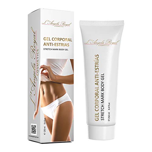 L'Angela Royal Gel Corporal Anti-Estrías, Mejora la Apariencia y Evolución de las Estrías, Hidratael Tejido para el Cuerpo, 250ml, 8,4flo.oz.