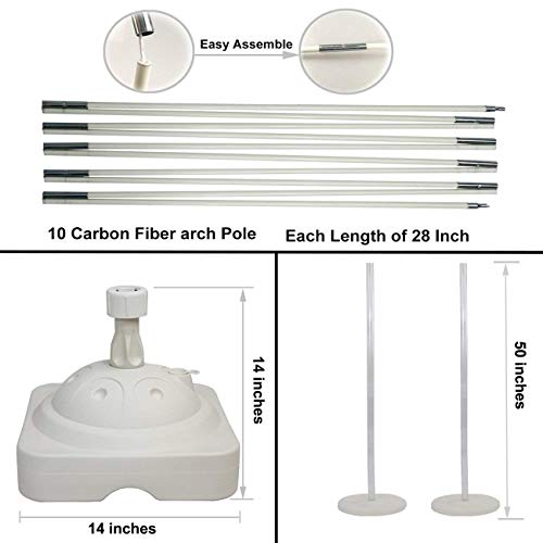 LANGXUN Kit de Arco de Gran tamaño para Bodas, cumpleaños, artículos de Fiesta, Decoraciones de Navidad y año Nuevo - Ideal para decoración de jardín Interior y Exterior