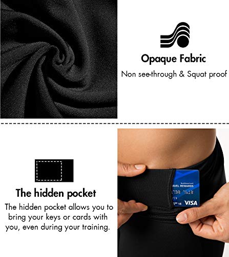 LAPASA Pantalón Deportivo de Mujer Cintura Alta Malla para Running Yoga y Ejercicio. L01