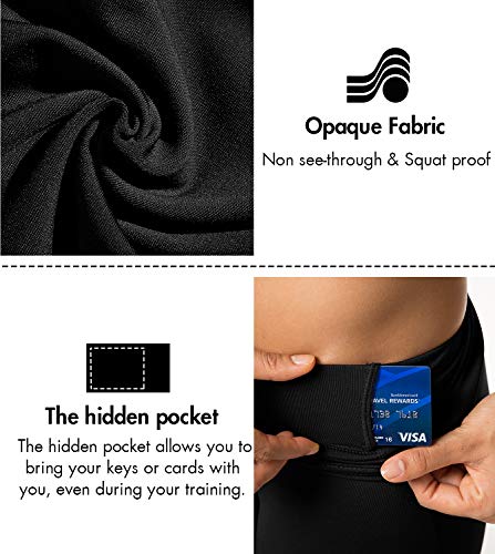 LAPASA Pantalón Deportivo de Mujer, Malla para Running, Yoga y Ejercicio. L01 (1. Negro, L)