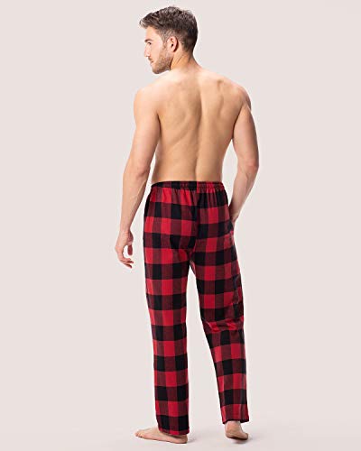LAPASA PerfectSleep - Pijama de 100% Algodón Franela con Estampado Escocés para Hombre M39