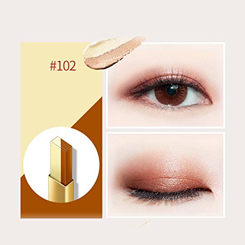 Lápiz de sombras de ojos, Gradiente Doppio Colori Brillo de ojos Eyeliner Eye Cream Pen Trucco Cosmetic Drive (#102)
