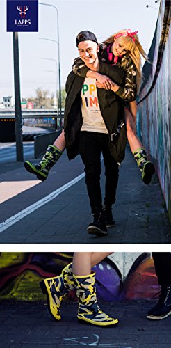 LAPPS Botas de Agua | Botas de Goma de Caucho Natural para Mujer | Chica Impermeables con Diseño de Camuflaje - Diseñadas en Finlandia