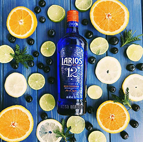 LARIOS 12 Ginebra Mediterránea + Pañuelos de Regalo, 40%, 700 ml