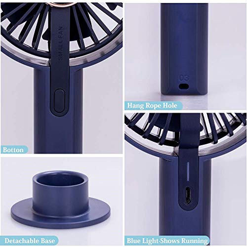 LARRY SHELL Mini Ventilador de Mano, pequeño Escritorio, Ventilador portátil USB Recargable, Funciona con batería, Mejora el Ventilador de enfriamiento de Escritorio Personal Super Cute para Regalo