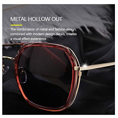 Las Mujeres Bicolor Gafas de Sol polarizadas UV400 Gafas de Sol Viajes Conducción Pesca Golf Lentes Gafas Colored Glasses (Color : B)