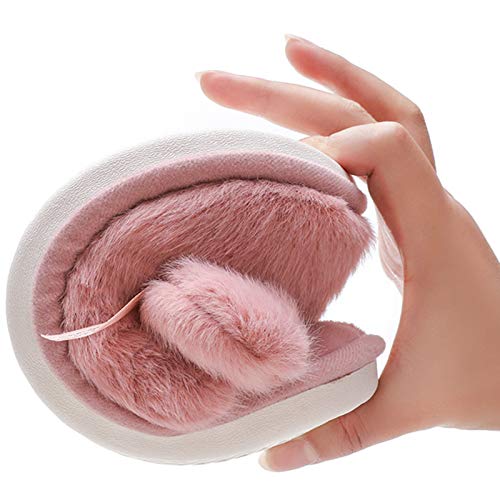 Las mujeres de algodón de pelo, Slip casera de la historieta PVC zapatillas de suela blanda zapatillas de invierno caliente casa Calzado mujer cubierta de felpa deslizadores,Púrpura,36/37