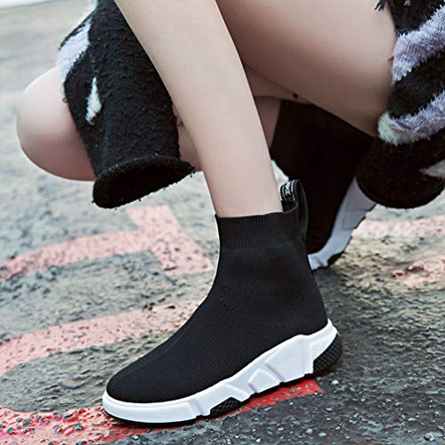 Las Mujeres Zapatillas de Moda Verano Tendencia Calcetines Zapatillas luz Alta Superior al Aire Libre Jogging Zapatillas Deportivas Juveniles