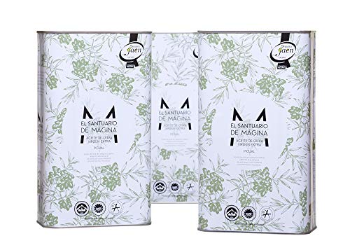 Lata 5 litros de Aceite de Oliva Virgen Extra El Santuario de Magina con Denominación de Origen Protegida Sierra Magina, AOVE, Verde, molturado en frío. Variedad Picual