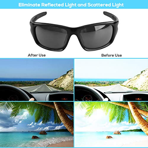 LATEC Gafas de Sol Deportivas Polarizadas Elegear livianas con Proteccion UV400 & Marco TR90 Irrompible para Hombres y Mujeres Ciclismo Correr Pesca Golf