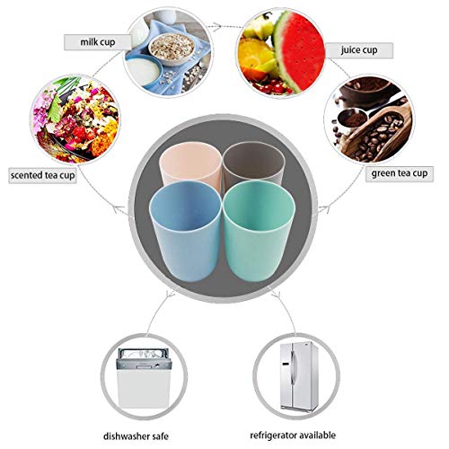 Lavavajillas de plástico vasos de viaje para enjuague bucal reutilizable taza de agua viaje camping portátil tazas de plástico de colores 4 colores 280 ml