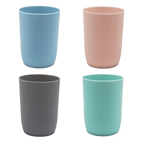 Lavavajillas de plástico vasos de viaje para enjuague bucal reutilizable taza de agua viaje camping portátil tazas de plástico de colores 4 colores 280 ml