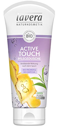 Lavera Active Touch - Gel de ducha de jengibre ecológico y matcha orgánica, efecto revitalizante, ingredientes activos vegetales orgánicos, cosmética natural e innovador, 2 unidades (2 x 200 ml)