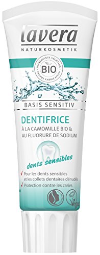 Lavera basis sensitiv Dentífrico Dentífrico + base • Vegano • Cosméticos naturales • Ingredientes vegetales orgánicos • 100% natural (75 ml)