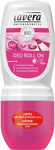 lavera desodorante Roll On Rosa Mosqueta bio - vegano - cosméticos naturales 100% certificados - cuidado de la piel -1 unidad de 50 ml